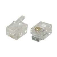 Коннектор телефонный RJ-11 (6р-4с) (уп.5шт)
